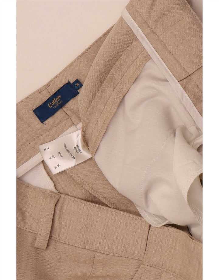 Bomuldshandlere med lige jakkesæt til mænd W36 L28 Beige polyester