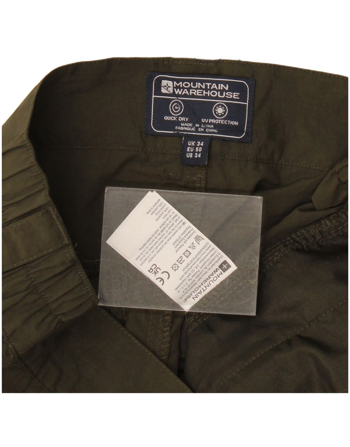 Mountain Warehouse Dame Cargo Shorts W34 Large Khaki Polyamid