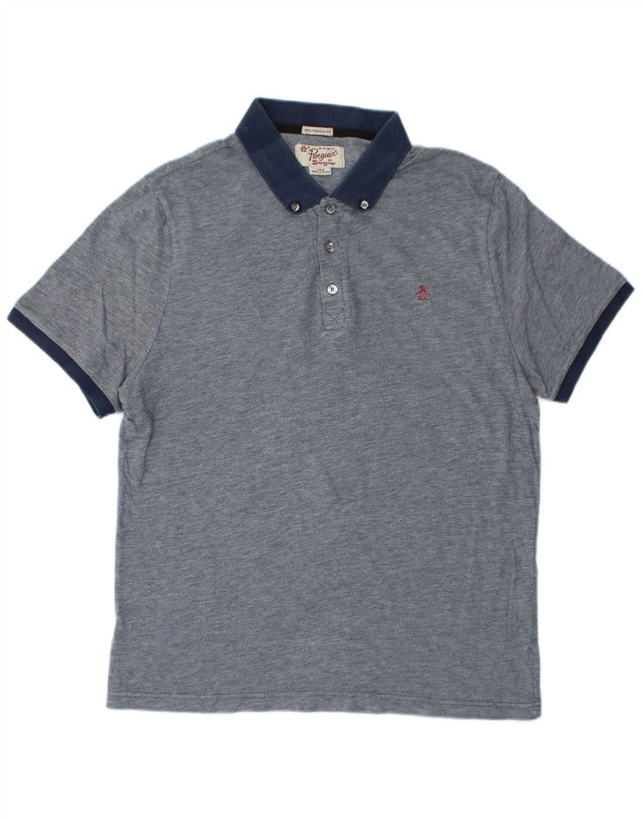 PENGUIN Heritage Slim Fit Polo Shirt Large Navy Blue