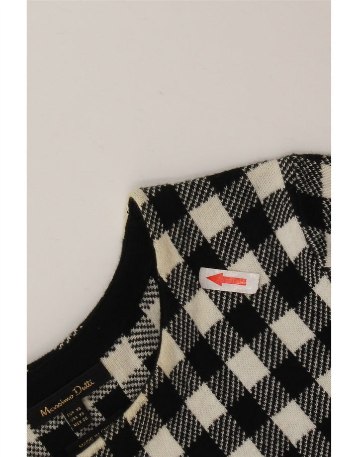 MASSIMO DUTTI Dame Maxikjole UK 4 XS sort ternet bomuld