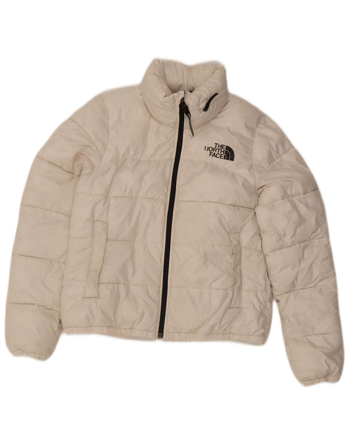 The North Face Polstret hættejakke til kvinder UK 10 Lille hvid polyester