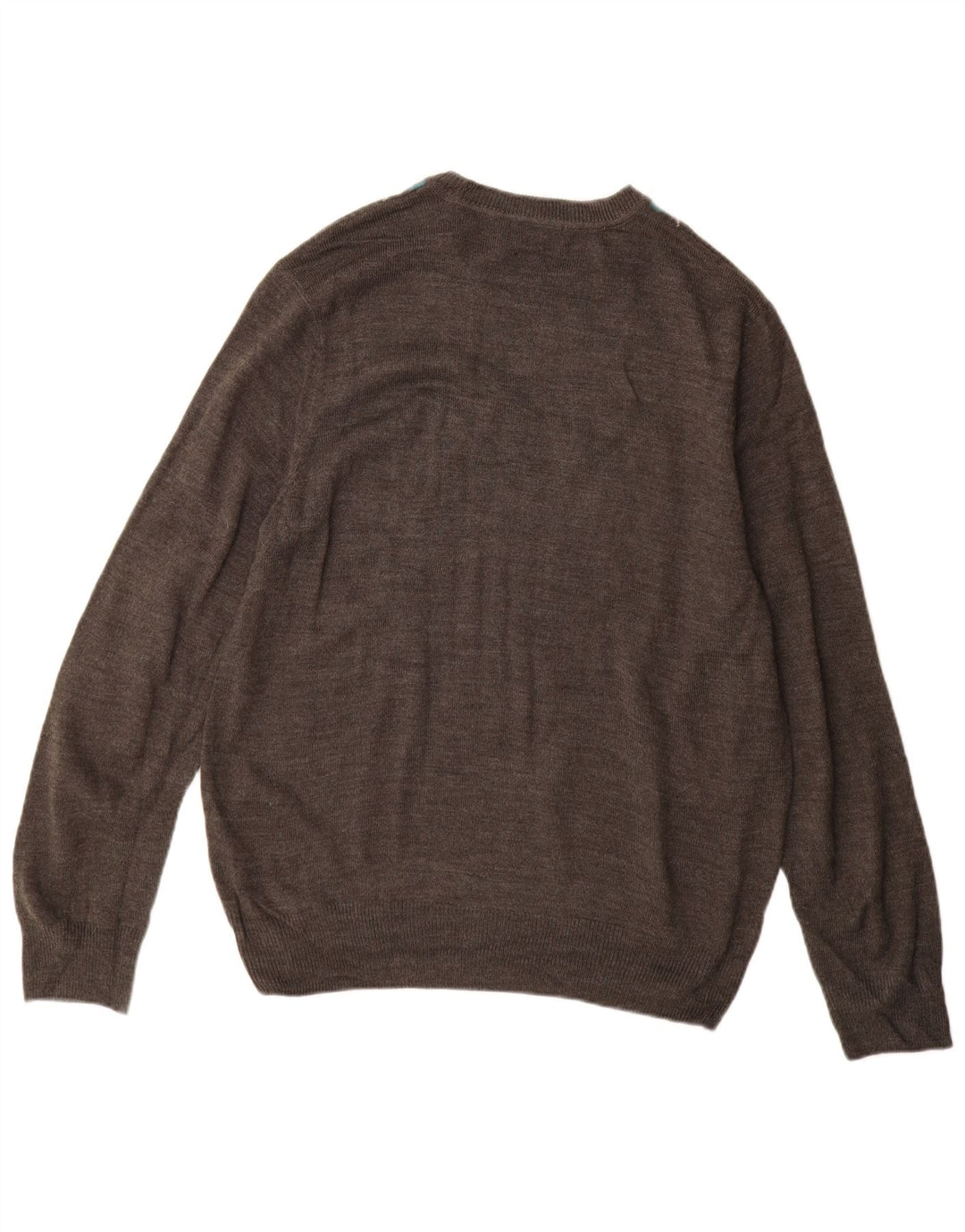 Dockers Herre Crew Neck Jumper Sweater Medium Grey Argyle/Diamond Acryl