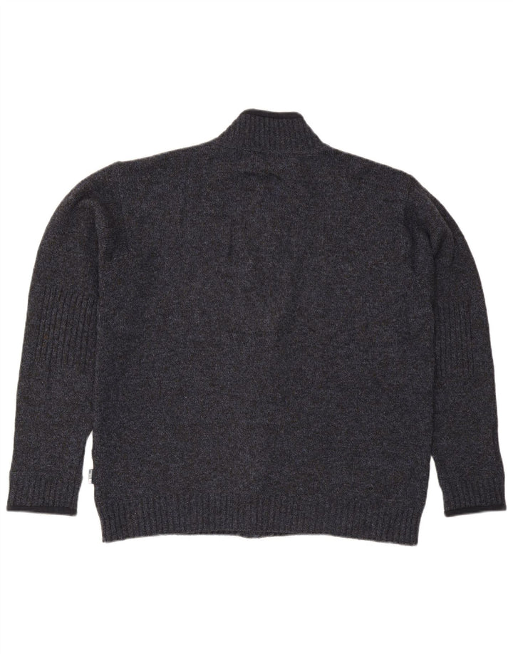 Marks & Spencer Herre Blue Harbor Cardigan Sweater Large Navy Blue Flecked