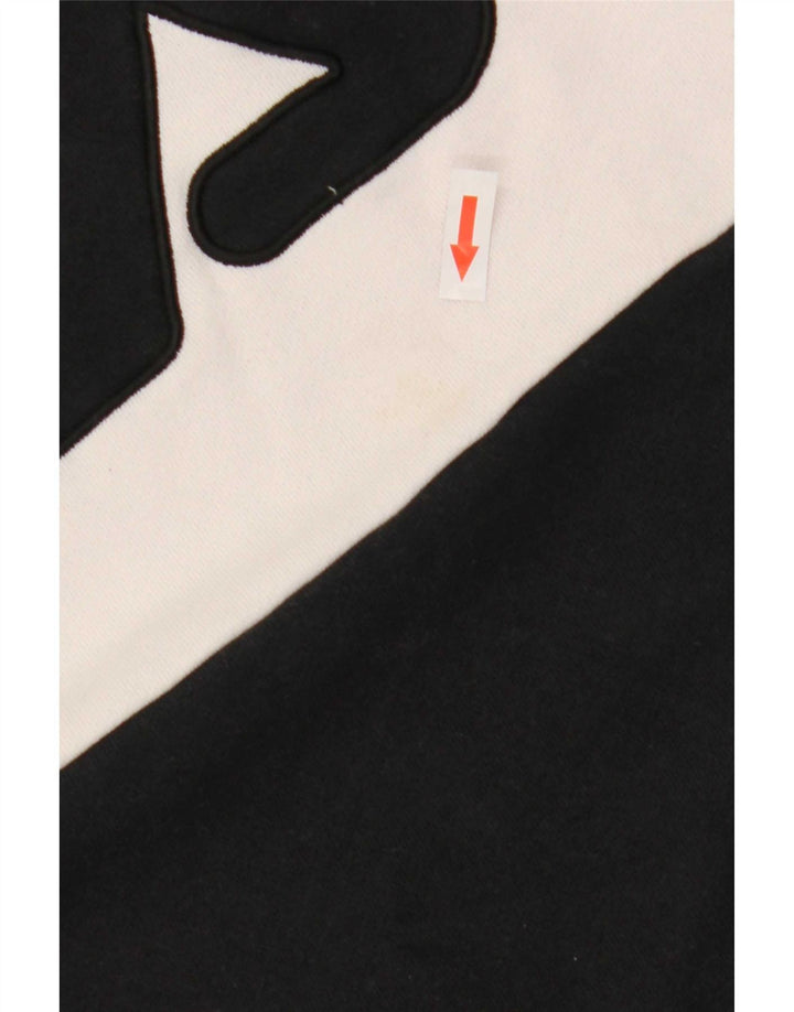 Fila Herre Grafisk Sweatshirt Jumper Lille Hvid Colourblock Bomuld