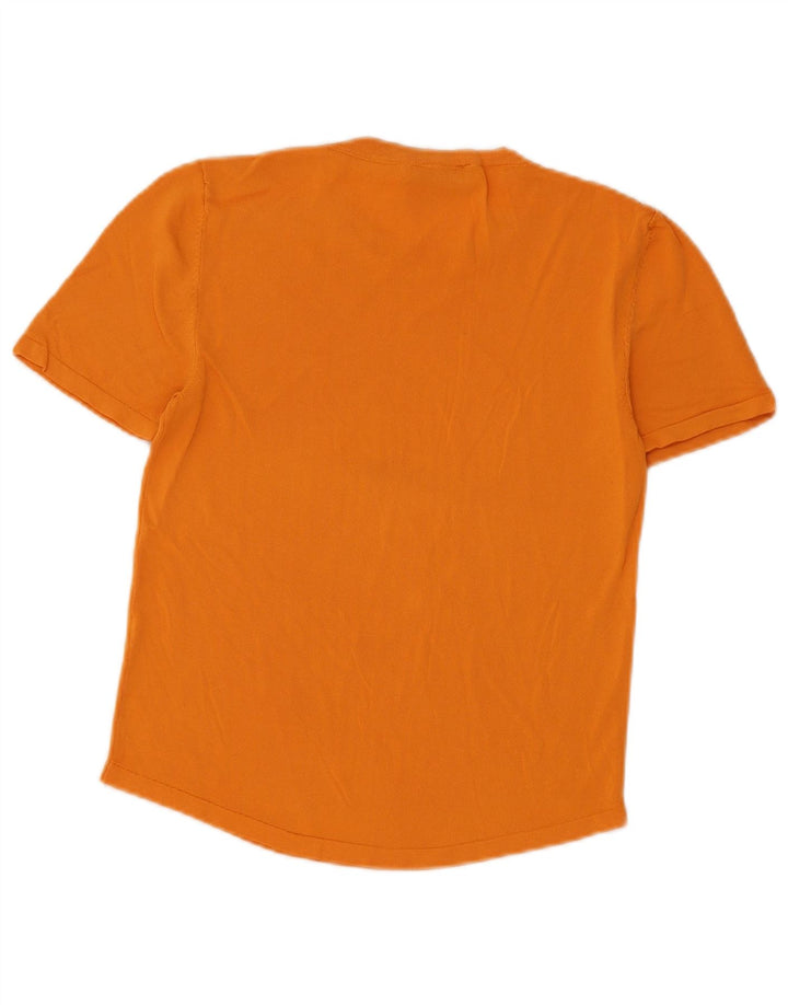 Zara T-Shirt Top UK 12 Medium Orange