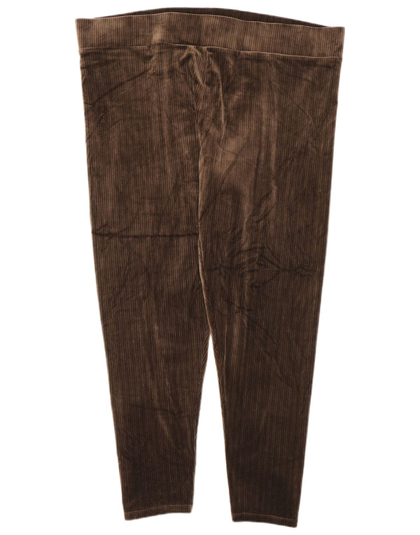 Marks & Spencer Womens Velvet Leggings UK 20 2XL Brun Polyester