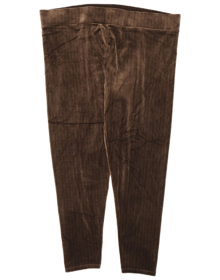 Marks & Spencer Womens Velvet Leggings UK 20 2XL Brun Polyester