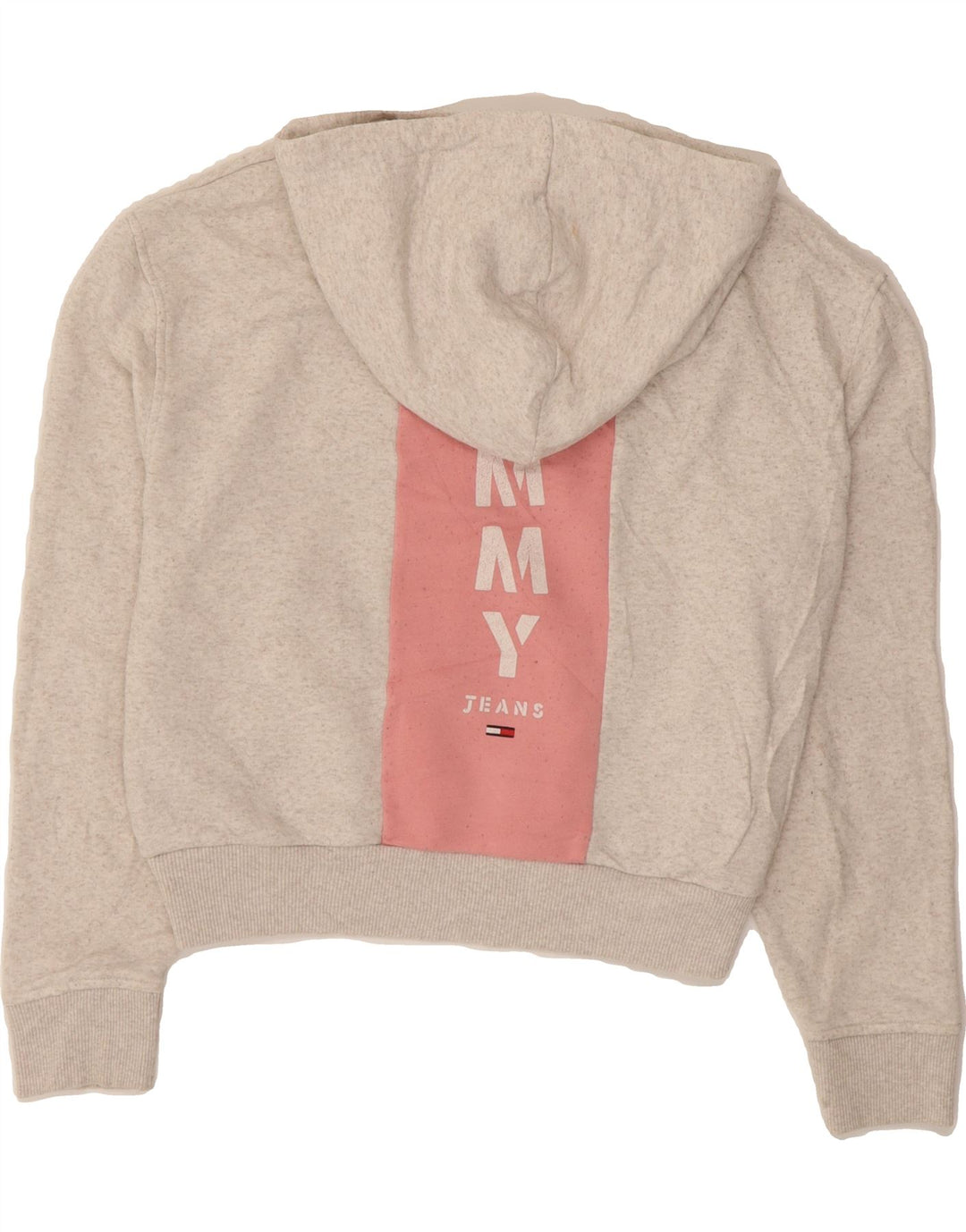 TOMMY HILFIGER Girls Oversized Hoodie Jumper 11-12 Years Medium Grey Vintage Tommy Hilfiger and Second-Hand Tommy Hilfiger from Messina Hembry 