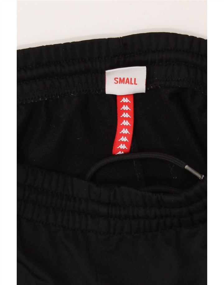 Kappa Womens Graphic Tracksuit Trousers UK 10 Small Black Polyester