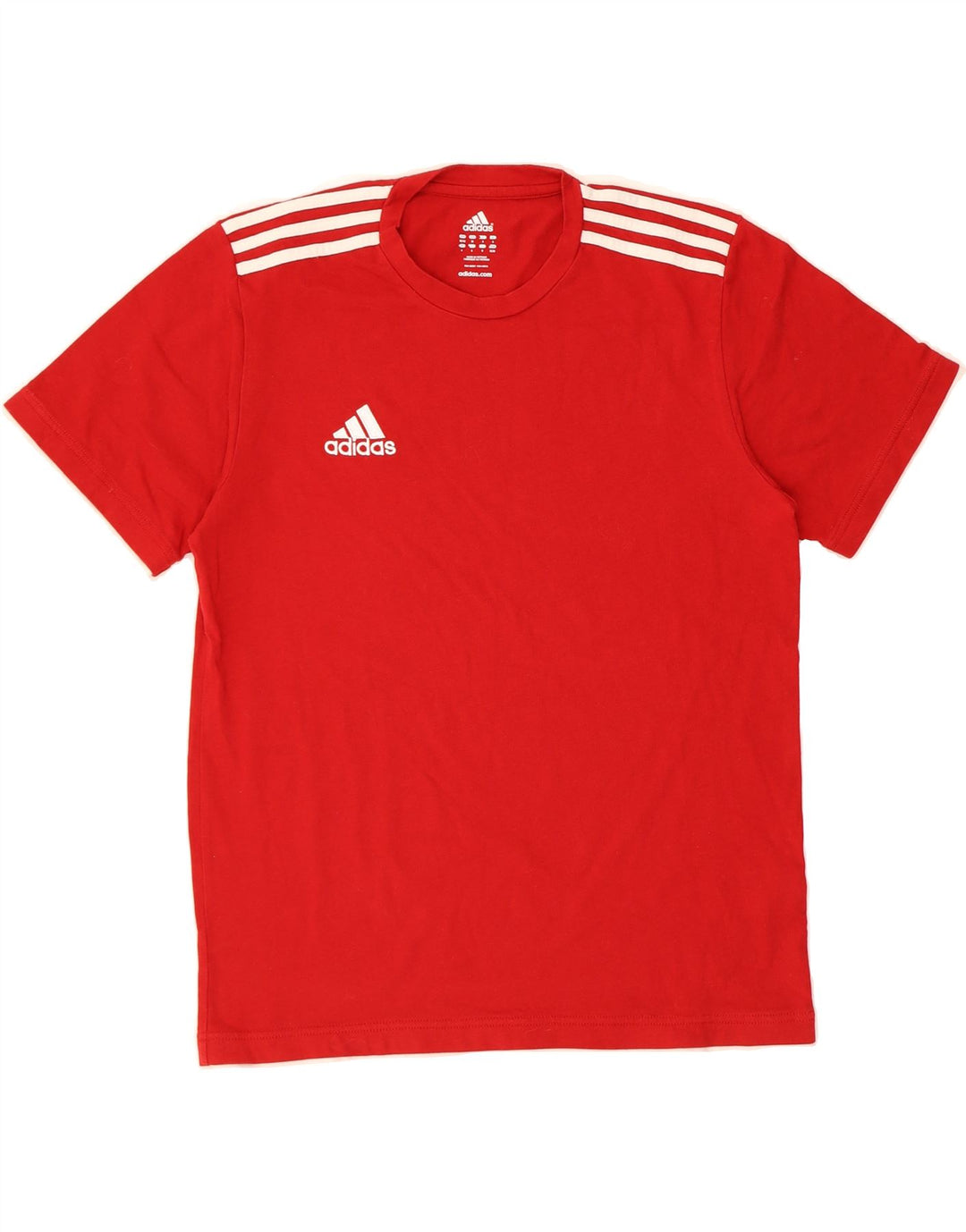 ADIDAS Mens T-Shirt Top UK 40/42 Medium Red Cotton Vintage Adidas and Second-Hand Adidas from Messina Hembry 