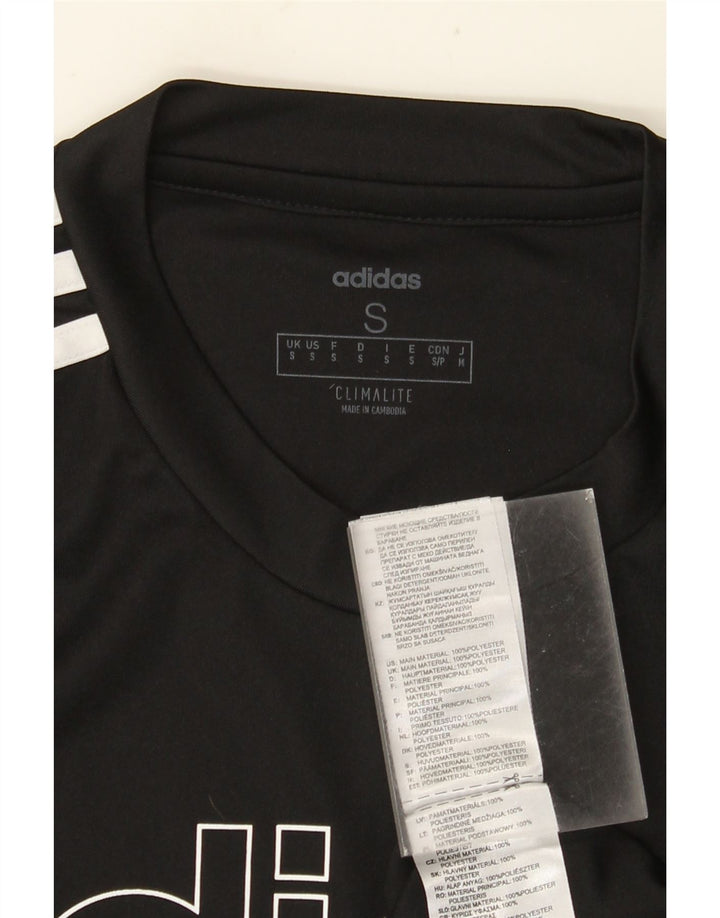 Adidas Herre Climalite grafisk T-shirt top lille sort polyester