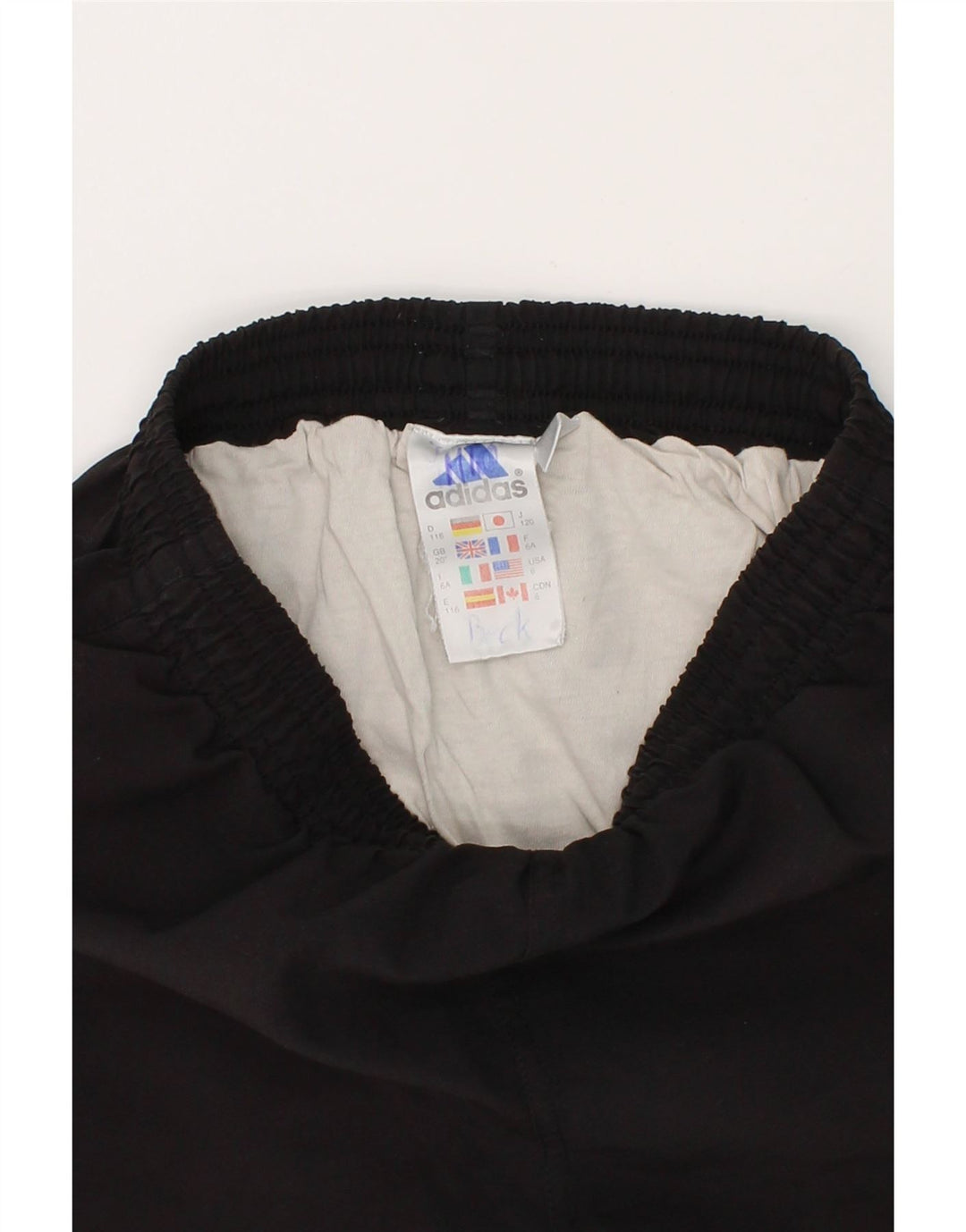 ADIDAS Boys Sport Shorts 5-6 Years Black Polyester Vintage Adidas and Second-Hand Adidas from Messina Hembry 