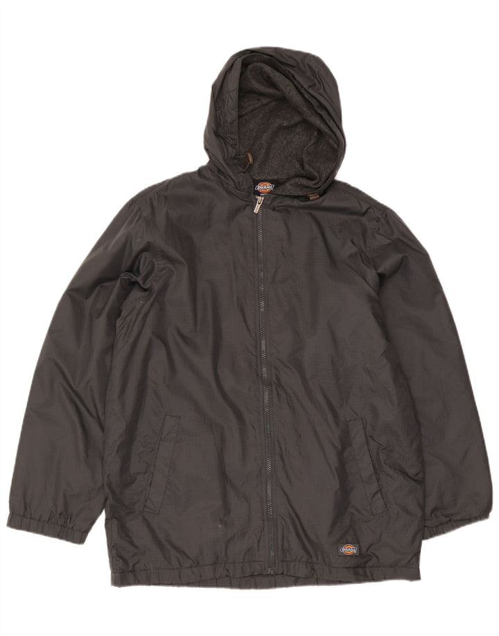 Dickies Herre Hooded Windbreaker Jacket UK 36 Small Grey Polyester