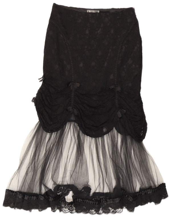 Laughing Vampire Dame Mermaid Skirt UK 14 Large W34 Black Gothic