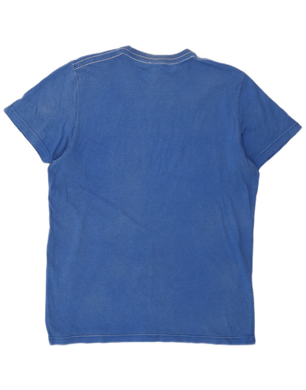 Abercrombie & Fitch Herre Muscle Graphic T-Shirt Top XL Blå Bomuld