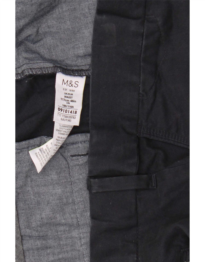 Marks & Spencer Herre Chino Shorts W46 3XL Marineblå Bomuld