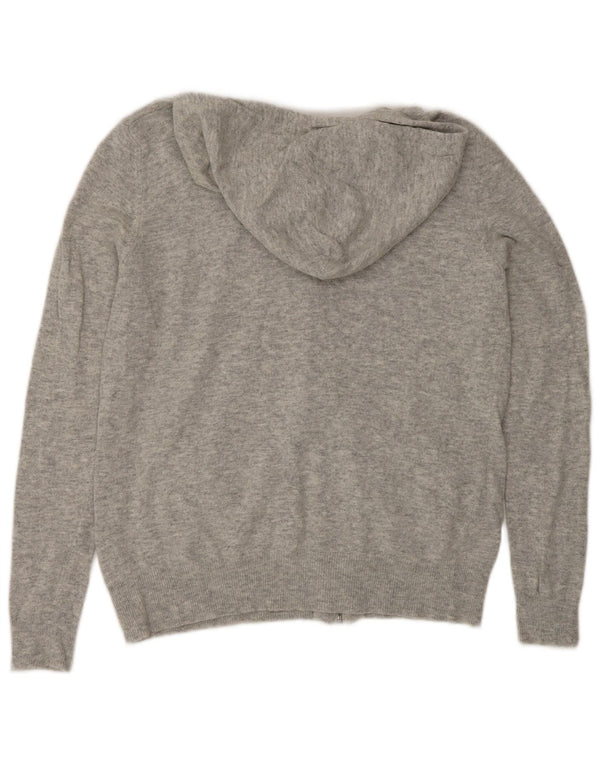 Superdry hættetrøje til kvinder med fuld lynlås cardigan UK 14 Medium Grå Flecked