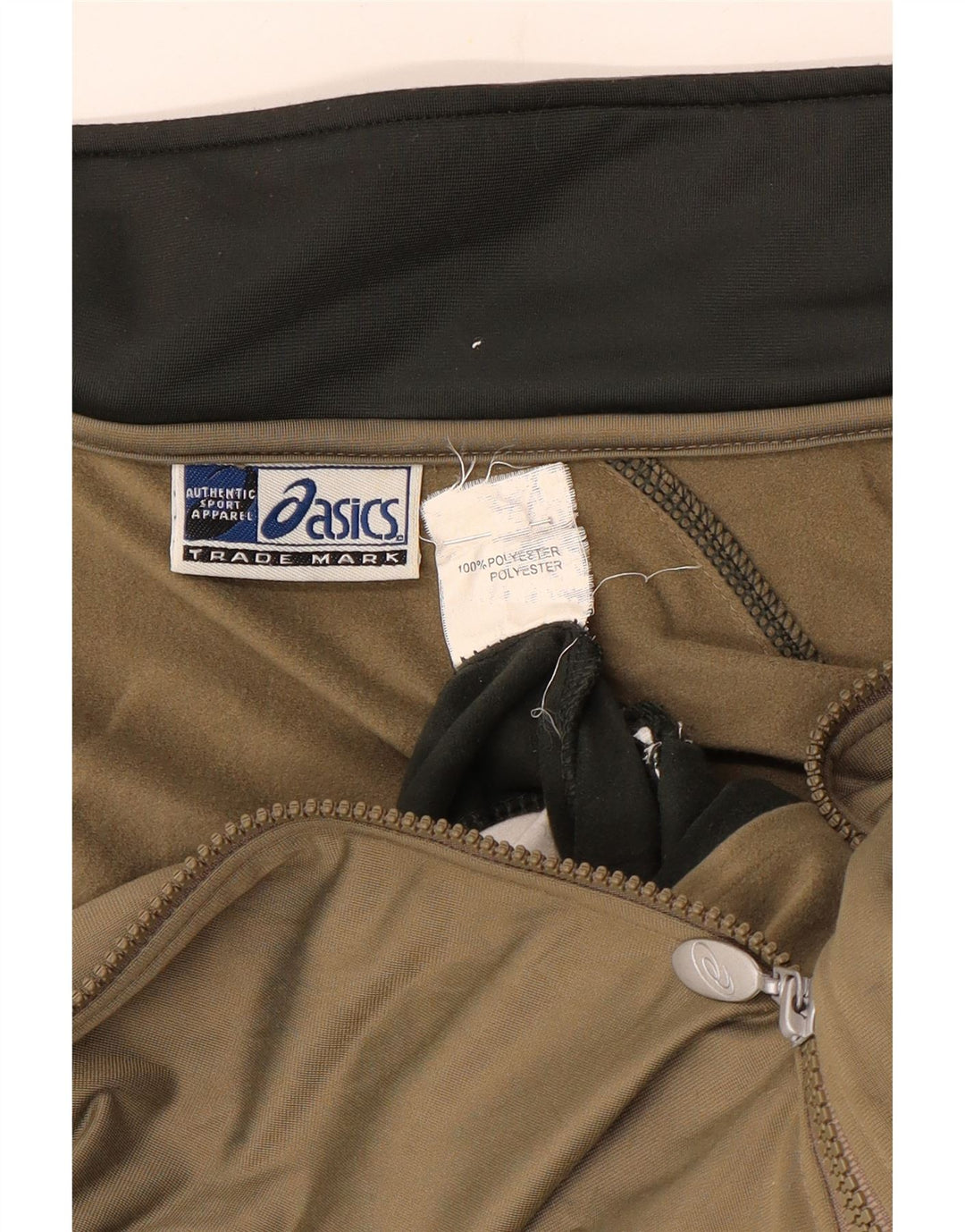 Asics Træningsdragt til mænd Topjakke Medium Khaki Colourblock Polyester
