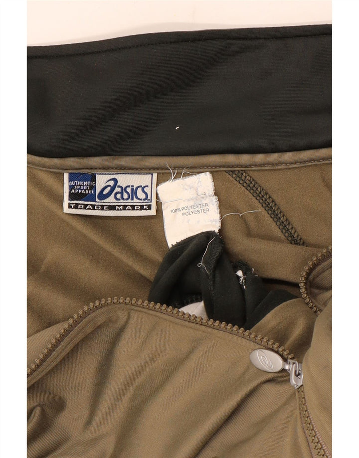 Asics Træningsdragt til mænd Topjakke Medium Khaki Colourblock Polyester