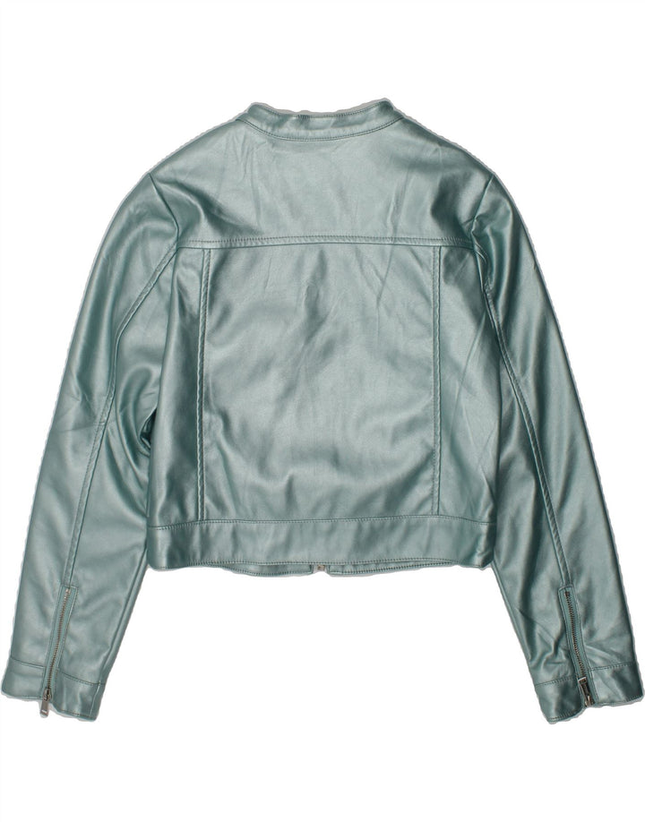 GUESS Girls Crop Bomber Jacket 5-6 Years Turquoise | Vintage Guess | Thrift | Second-Hand Guess | Used Clothing | Messina Hembry 