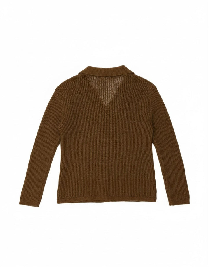 Zara Dame Oversized Cardigan Sweater UK 10 Lille Grøn