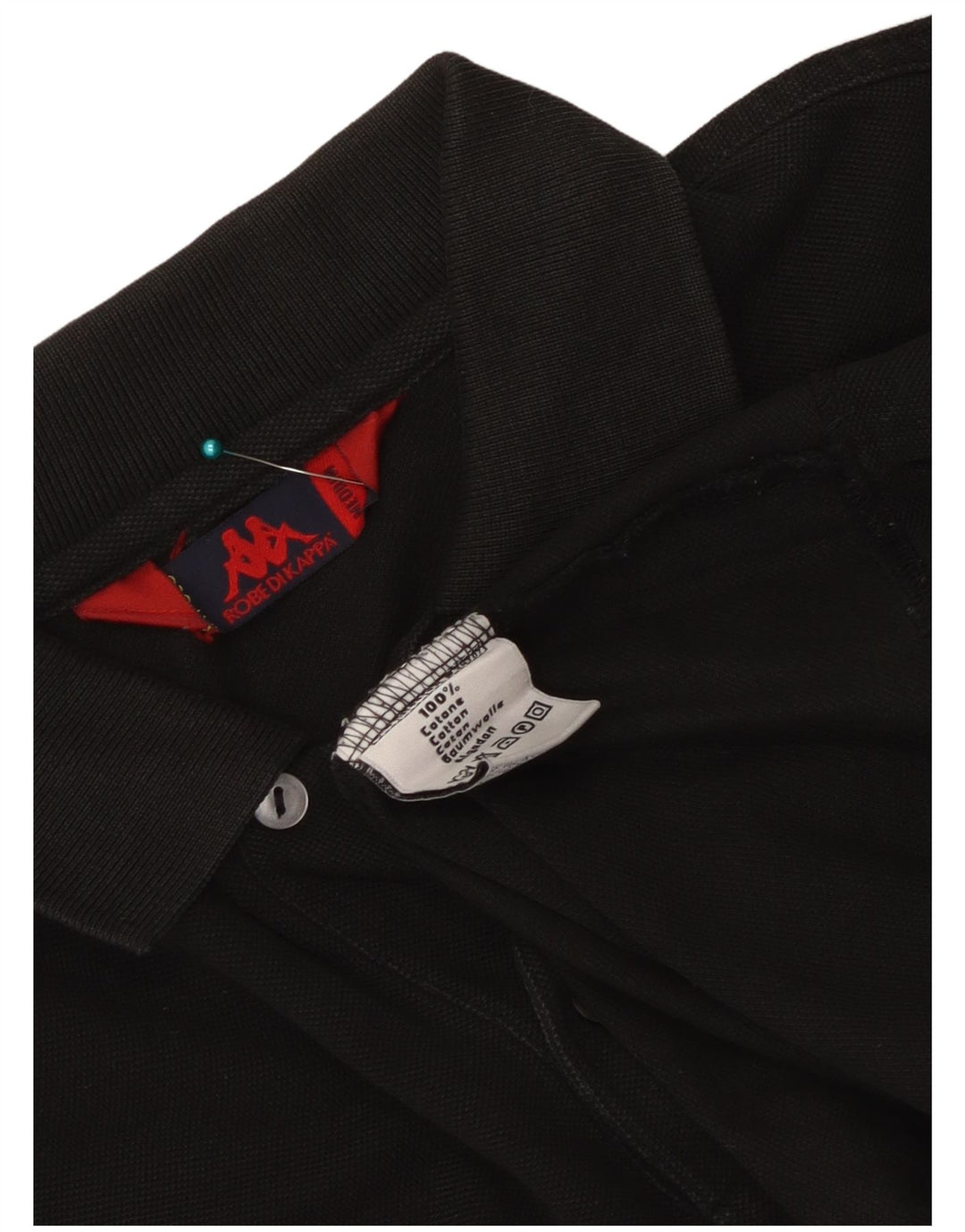 Kappa herre poloshirt Medium sort bomuld