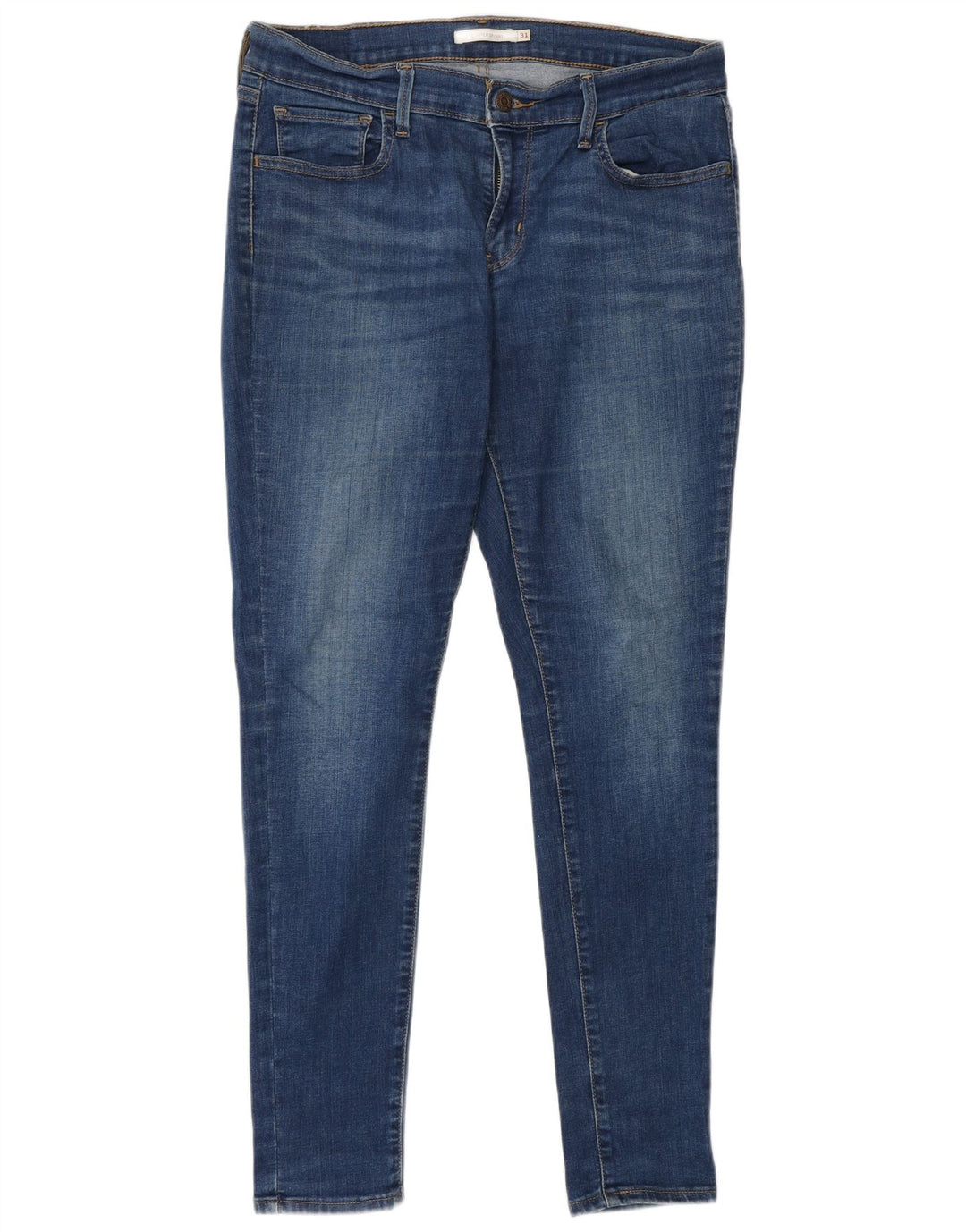 LEVI'S Dame 710 Super Skinny Jeans W31 L30 Blå Bomuld