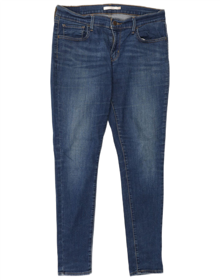 LEVI'S Dame 710 Super Skinny Jeans W31 L30 Blå Bomuld