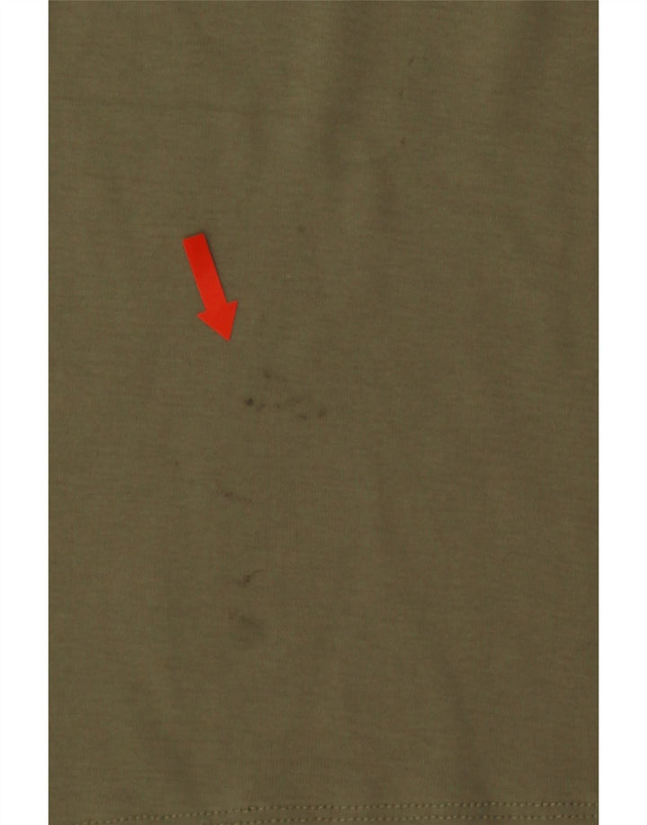 Invicta Dame T-Shirt Top UK 8 Small Khaki Bomuld