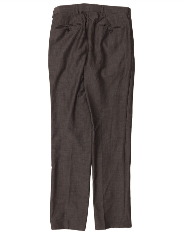 Marks & Spencer Herre Autograph Straight Suit Bukser W30 L33 Grå Uld