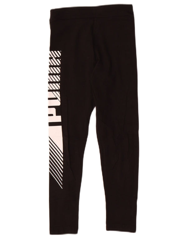 Puma piger grafiske leggings 9-10 år sort bomuld