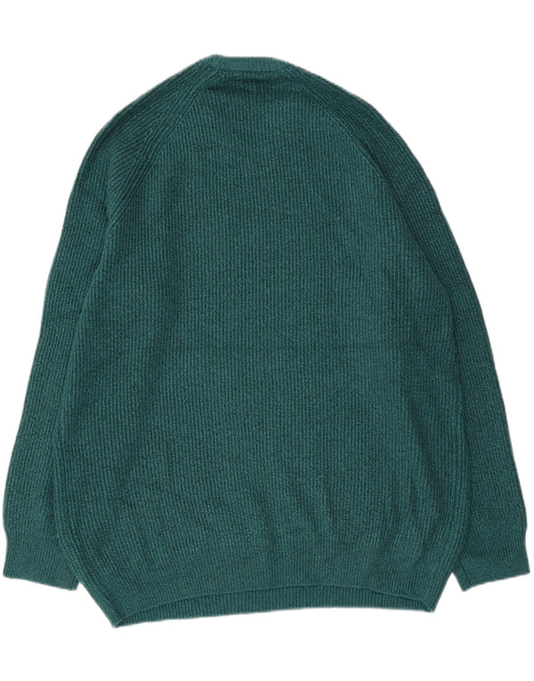 Marks & Spencer Herre sweater med rund hals 2XL Grøn polyamid