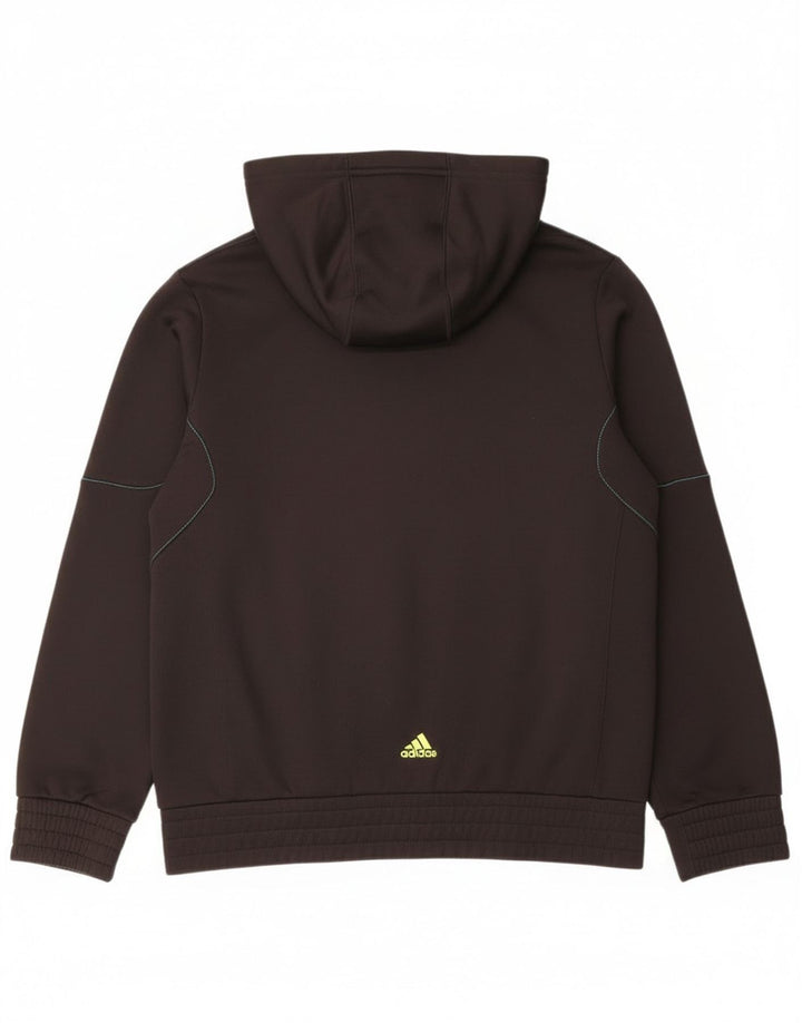Adidas drenge Predator grafisk hættetrøje med lynlås 13-14 år sort polyester