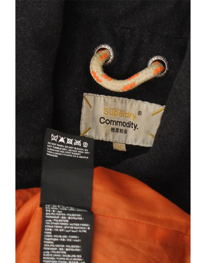 Superdry Herre Commodity Pea Coat UK 38 Medium Grey Wool