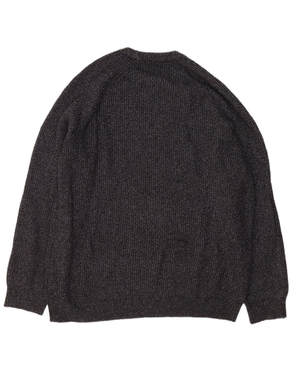 Marks & Spencer Herre sweater med rund hals 2XL sort Flecked Polyamid