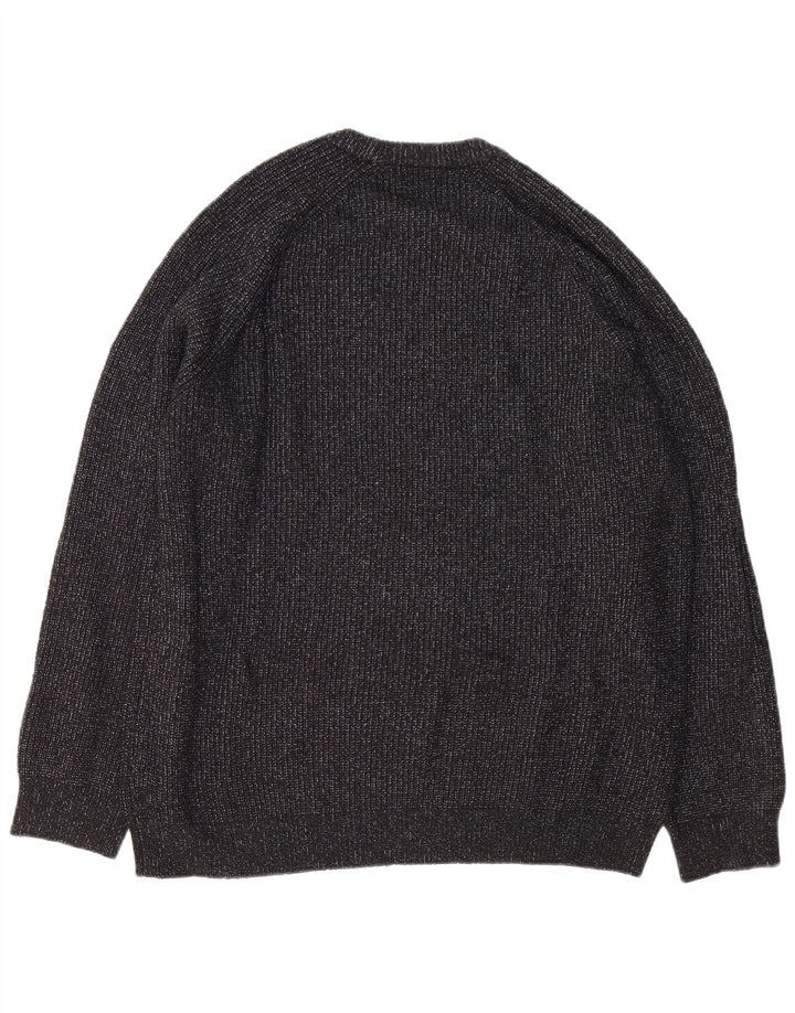 Marks & Spencer Herre sweater med rund hals 2XL sort Flecked Polyamid