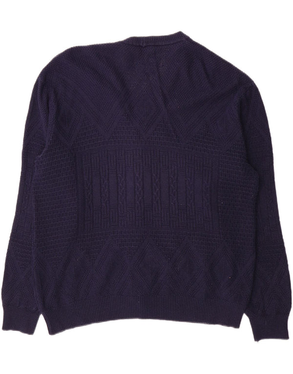 Rasica herre cardigan sweater XL marineblå bomuld