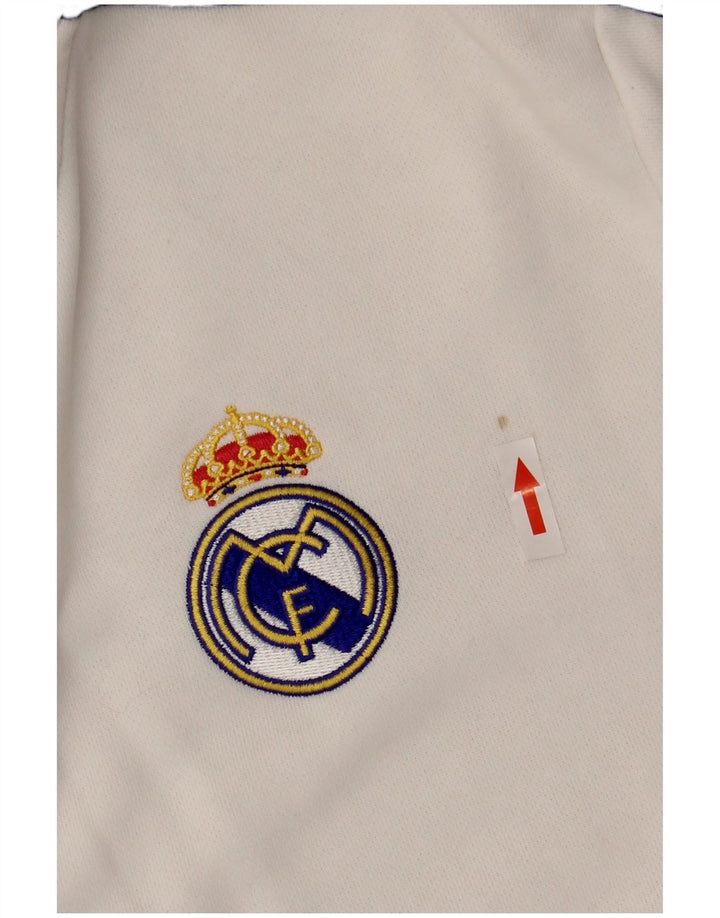 Adidas Herre Real Madrid Hættetrøje med lynlås Medium Hvid Bomuld