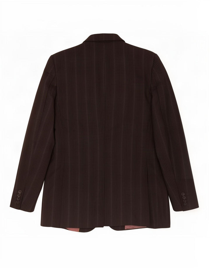 Ted Baker Herre 2 Button Blazer Jacket UK 38 Medium Sort Stribet Ny Uld