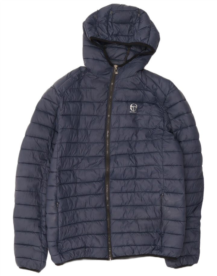 Sergio Tacchini Herre hættepolstret jakke UK 42 XL Navy Blue