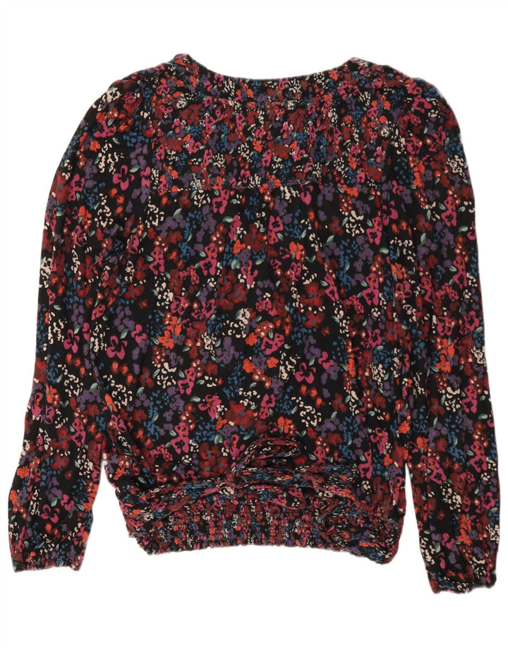 Fat Face Dame Langærmet Bluse Top UK 12 Medium Multicolored Floral