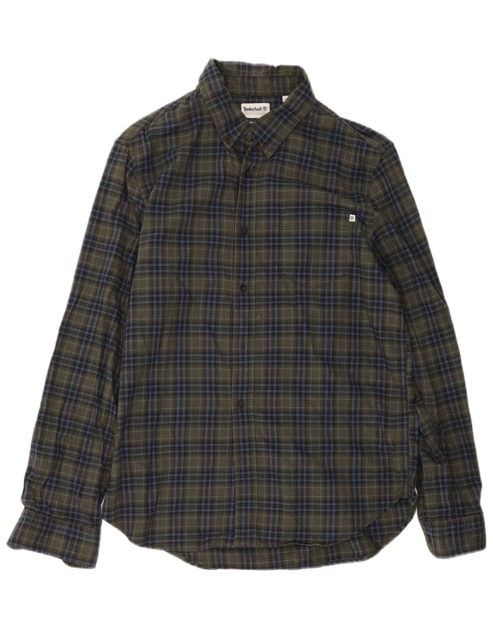 Timberland Herre Regular Fit Flanellskjorte Medium Grøn ternet bomuld