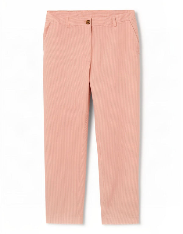 Marks & Spencer Chinobukser til kvinder UK 14 Large W34 L27 Pink Nålestribe