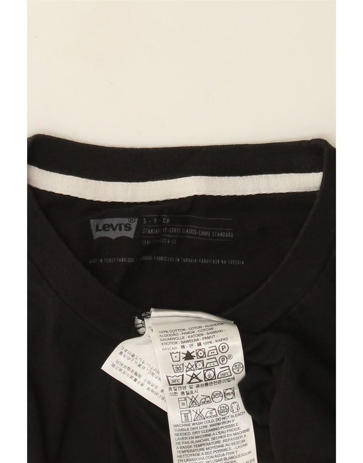 Levi's Herre Standard Fit Grafisk T-shirt Top Lille sort bomuld