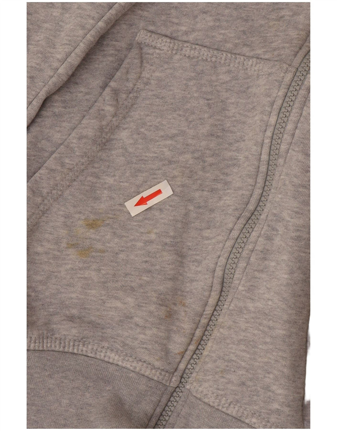 Nike hættetrøje med lynlås til mænd, lille grå flækket bomuld