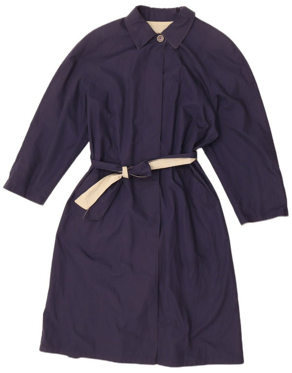 Preca Womens Vendbar Overfrakke EU 42 Large Navy Blue Polyester