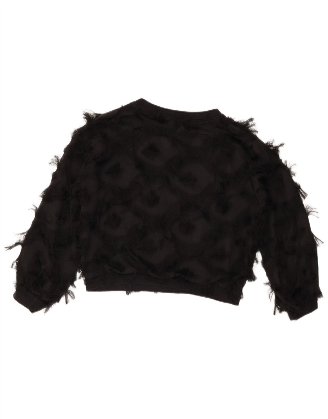 Ny kollektion Womens Oversized Crop Sweatshirt Jumper UK 6 XS Sort