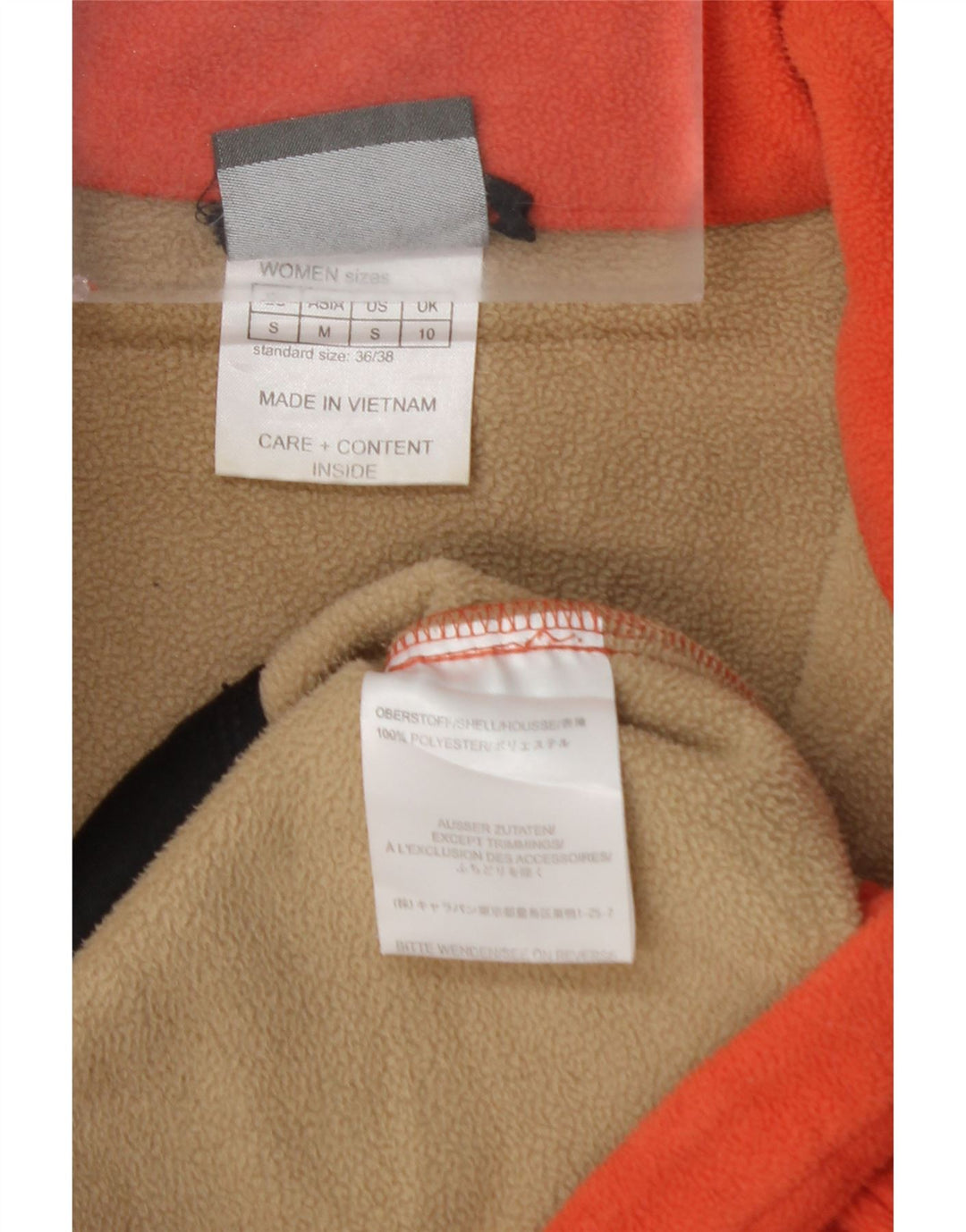 JACK WOLFSKIN Dame Fleecejakke UK 10 Small Orange