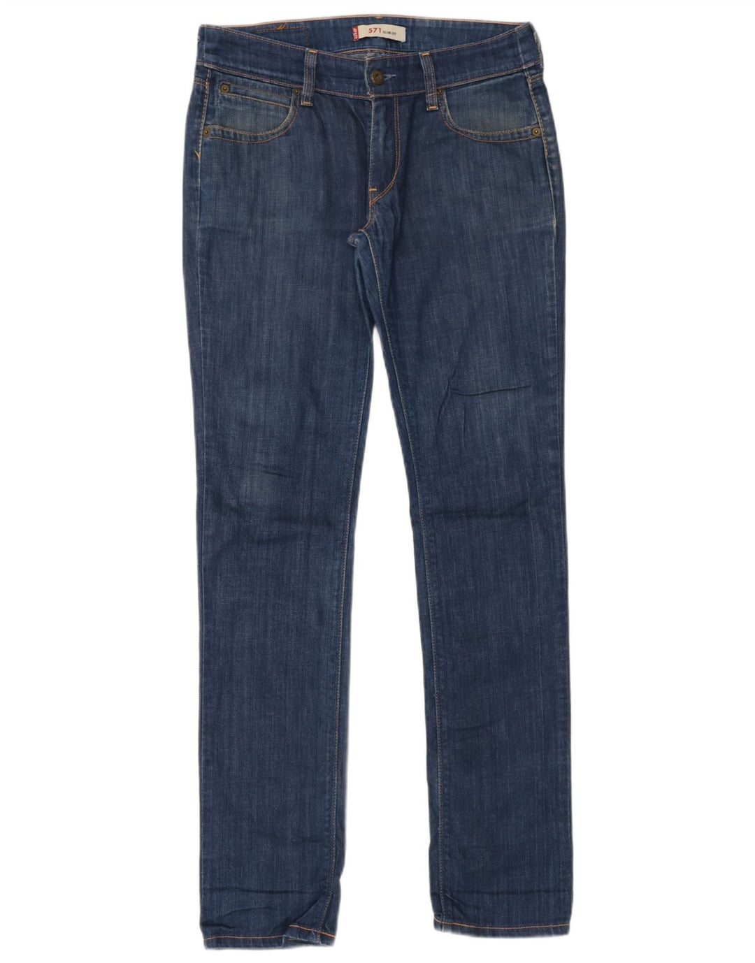 Levi's Dame 571 Slim Jeans W32 L34 Blå Bomuld