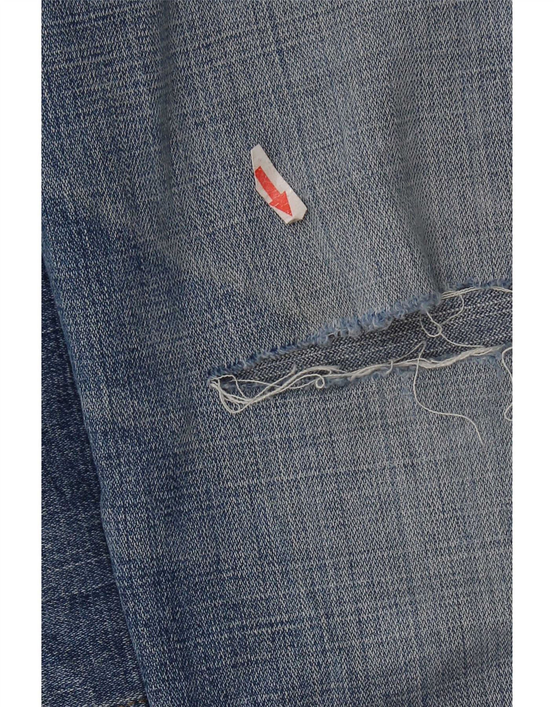 Wrangler Herre Texas Distressed Straight Jeans W40 L32 Blå Bomuld